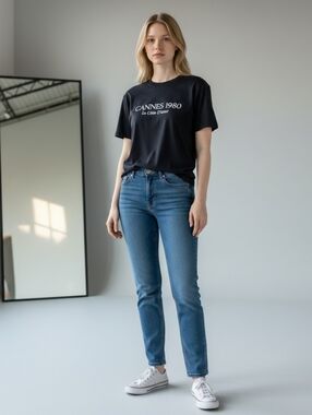 Cannes 1980 La Côte D'Azur Graphic Tee - Navy